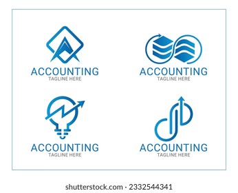 Accounting logo design template Vector logo of finance and investment company
