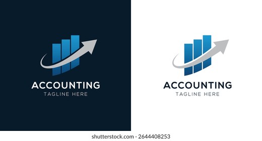 Conjunto de Plantillas de diseño de logotipos de contabilidad | Conceptos de íconos de finanzas, impuestos, negocios y auditoría