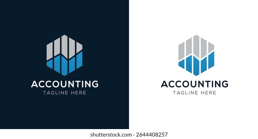 Conjunto de Plantillas de diseño de logotipos de contabilidad | Conceptos de íconos de finanzas, impuestos, negocios y auditoría