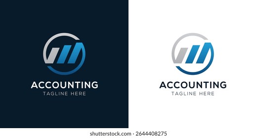 Conjunto de Plantillas de diseño de logotipos de contabilidad | Conceptos de íconos de finanzas, impuestos, negocios y auditoría