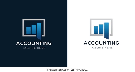Conjunto de Plantillas de diseño de logotipos de contabilidad | Conceptos de íconos de finanzas, impuestos, negocios y auditoría