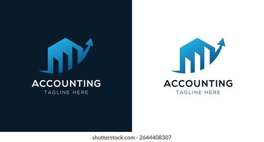 Conjunto de Plantillas de diseño de logotipos de contabilidad | Conceptos de íconos de finanzas, impuestos, negocios y auditoría