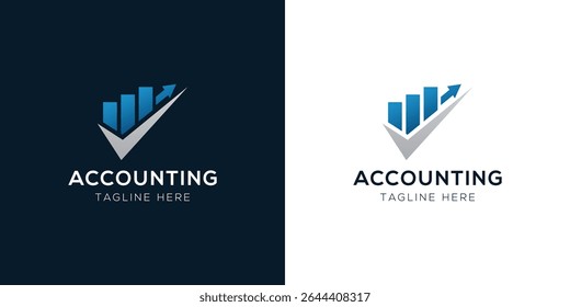 Conjunto de Plantillas de diseño de logotipos de contabilidad | Conceptos de íconos de finanzas, impuestos, negocios y auditoría