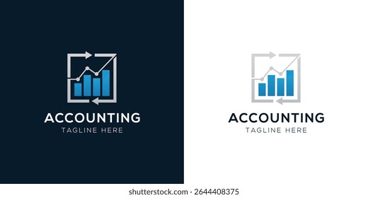 Conjunto de Plantillas de diseño de logotipos de contabilidad | Conceptos de íconos de finanzas, impuestos, negocios y auditoría