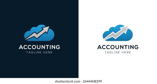 Conjunto de Plantillas de diseño de logotipos de contabilidad | Conceptos de íconos de finanzas, impuestos, negocios y auditoría
