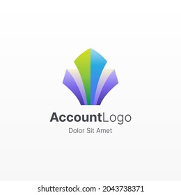 Accounting logo with smooth gradient