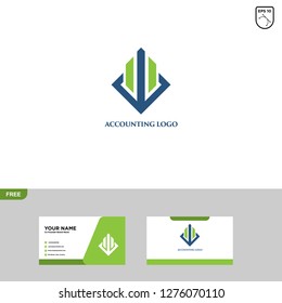 Accounting Logo Template and Business Card
