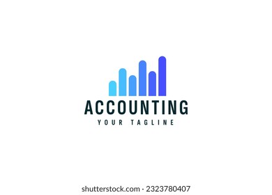 Accounting logo vector icon illustration
