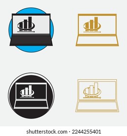 plantilla de icono de diseño de ilustraciones vectoriales de logotipo de contabilidad