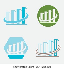 plantilla de icono de diseño de ilustraciones vectoriales de logotipo de contabilidad
