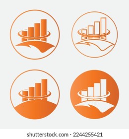 plantilla de icono de diseño de ilustraciones vectoriales de logotipo de contabilidad