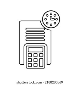 Accounting, management outline icon. Line art vector.