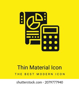 Icono de material amarillo brillante mínimo