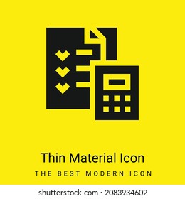 Accounting minimal bright yellow material icon