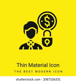 Icono de material amarillo brillante mínimo