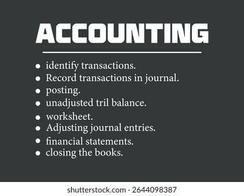 Accounting minimal typography t shirt design 