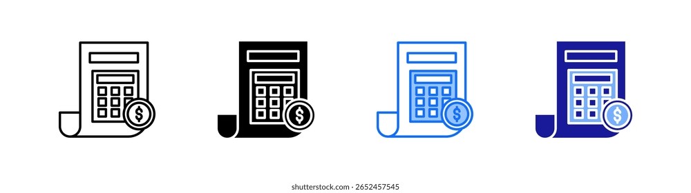 Accounting Multiple Style Icon Set Vector