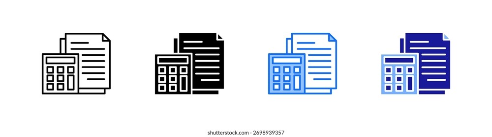 Accounting Multiple Style Icon Set Vector