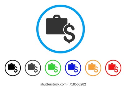 Accounting rounded icon. Style is a flat accounting gray symbol inside light blue circle with black, gray, green, blue, red, orange versions. Vector designed for web and software interfaces.