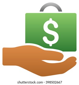 Accounting Service vector toolbar icon for software design. Style is a gradient icon symbol on a white background.