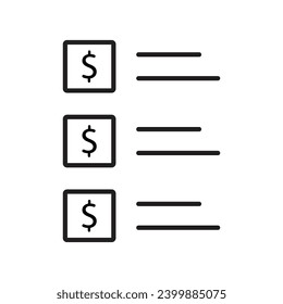 Accounting set of web icons in line style. Accounting and audit icons for web and mobile app. Containing finance report and audit, invoice, tax return, accounting, auditing, inspection. Editable Line