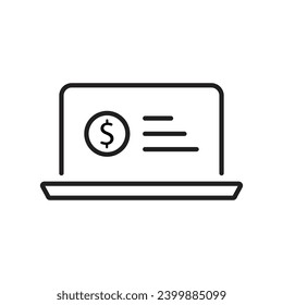 Accounting set of web icons in line style. Accounting and audit icons for web and mobile app. Containing finance report and audit, invoice, tax return, accounting, auditing, inspection. Editable Line