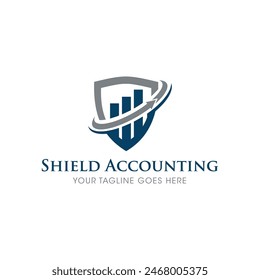 Accounting Shiled logo vector easy to edit with adobe illustrator