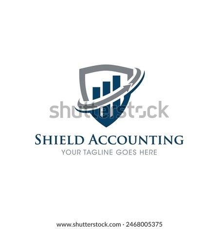 Accounting Shiled logo vector easy to edit with adobe illustrator