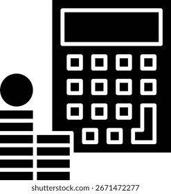 Ilustración de icono de Vector único de contabilidad