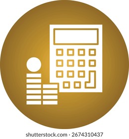 Ilustração de ícone de vetor único de contabilidade
