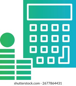 Ilustración de icono de Vector único de contabilidad