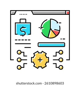 accounting software color icon vector. accounting software sign. isolated symbol illustration