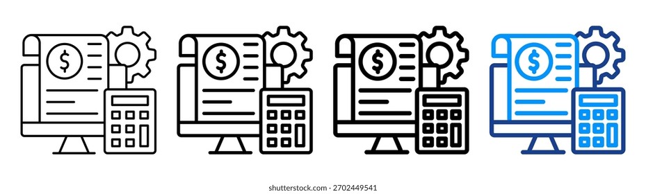 Conjunto de Colección de conteo de iconos de software diferente