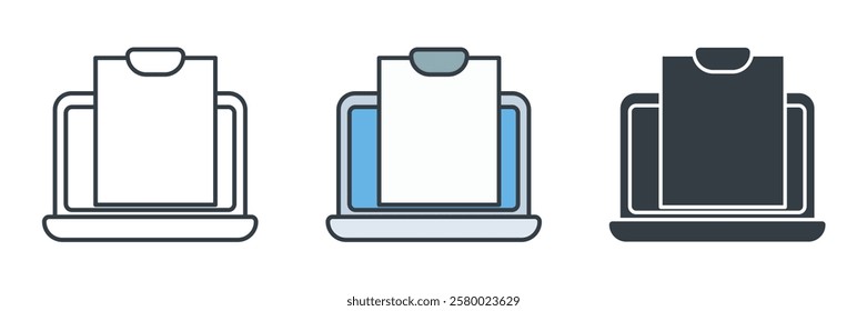 Accounting Software icon symbol vector illustration isolated on white background