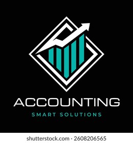Accounting solutions logo vector design