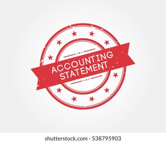 accounting statement. stamp sign