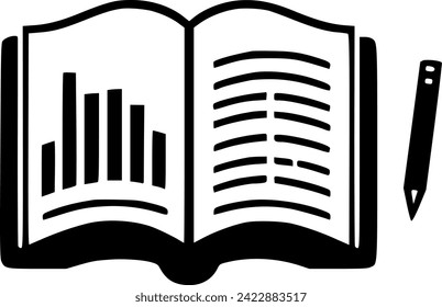 Icono de vector de estadísticas de contabilidad. signo plano relleno para señal móvil, símbolo, vector, arte