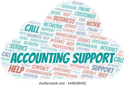 Accounting Support word cloud vector made with text only