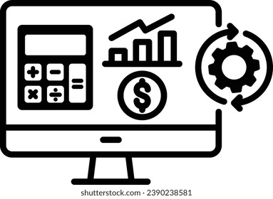accounting system icon vector business symbol