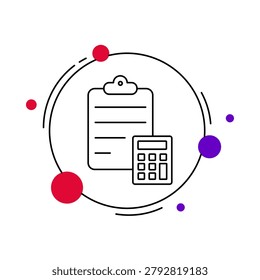 Accounting System Management, Financial Accounting Reporting, Professional Bookkeeping Concept, Business Finance Tracking, Corporate Accounting Solution, icon, vector