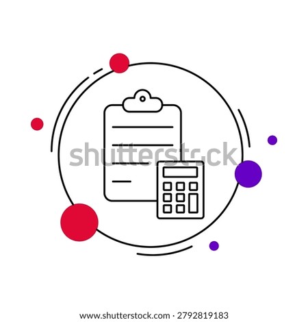 Accounting System Management, Financial Accounting Reporting, Professional Bookkeeping Concept, Business Finance Tracking, Corporate Accounting Solution, icon, vector