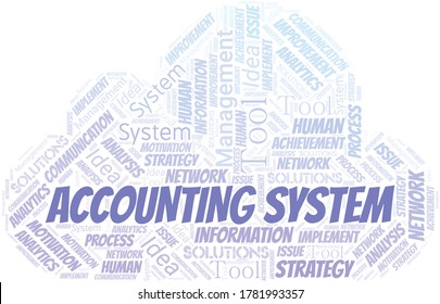 Accounting System typography vector word cloud.