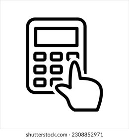 Accounting tax calculator vector icon