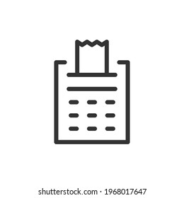 Accounting thin line icon. Symbol in trendy outline style. Premium design for web and apps. Perfect for UI. 