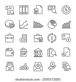 Dünne Liniensymbole werden berücksichtigt. Für Website-Marketing-Design, Logo, App, Vorlage, ui, etc. Vektorgrafik.