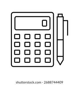 Ícone de linha fina contábil, vetor, pixel perfect, arquivo ilustrador 