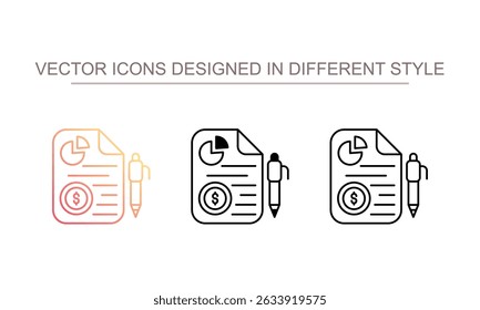 Accounting Tools icon design with white background stock illustration