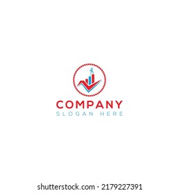 Diseño de logotipo de arte vector de contabilidad