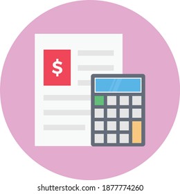 accounting vector colour flat icon