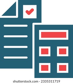 Accounting Vector Glyph Two Color Icon For Personal And Commercial Use.
